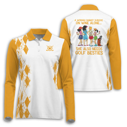 She Also Needs Golf Besties Long Sleeve I0392