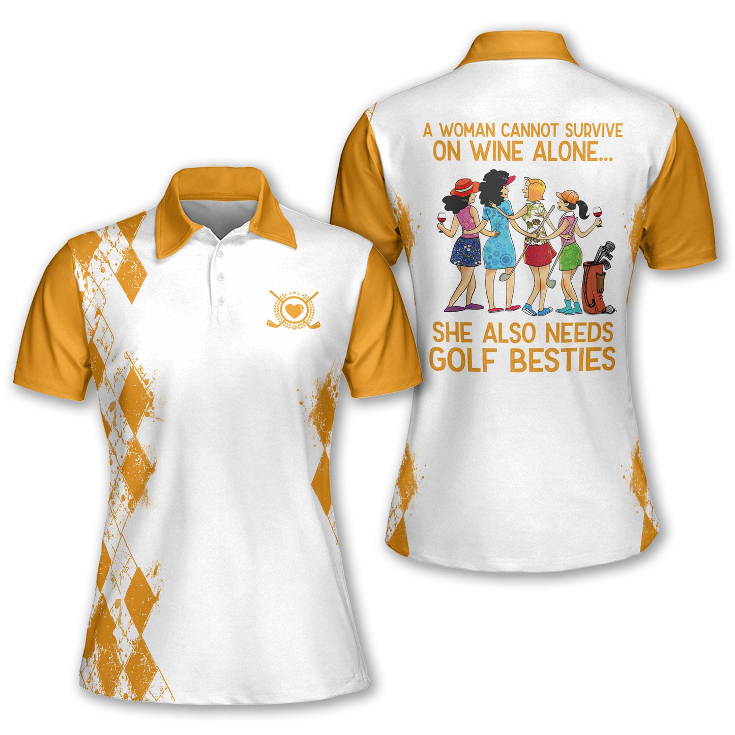 She Also Needs Golf Besties Polo Shirt I0392