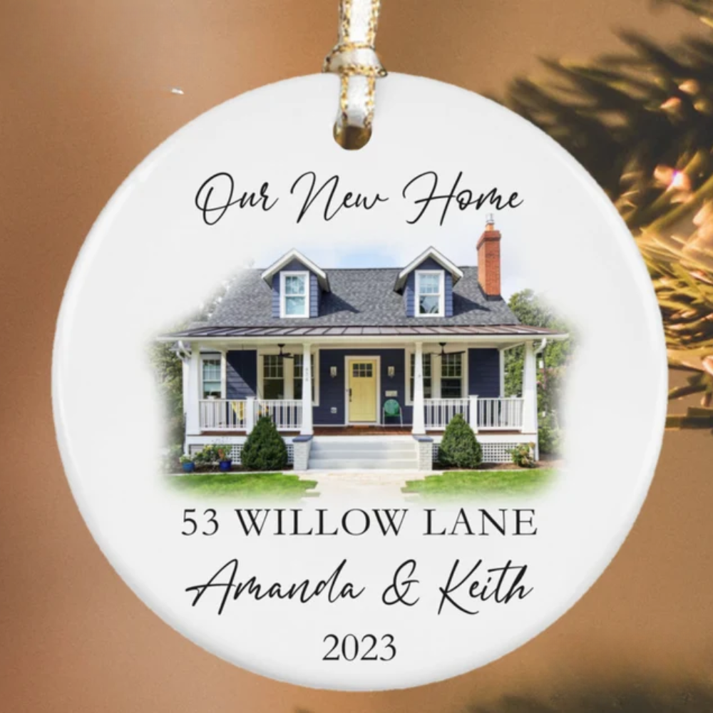 Personalized New Home Photo Ornament 2024, Custom House Address Ornament ON0074