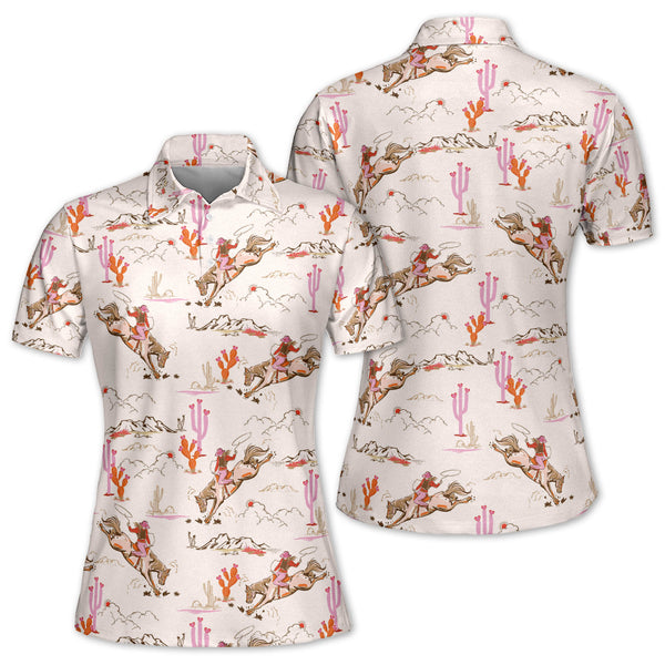 Cowgirl Golf Polo Shirts, Western Golf Shirts Women GZ0040
