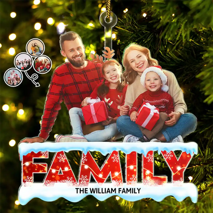 Custom Photo Family Besties Siblings Coworkers - Personalized Cutout Acrylic Ornament, Personalized Photo Christmas Ornament 2024 ON0395