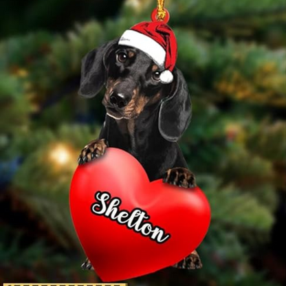 Personalized Merle Australian Shepherd Christmas Ornament, Custom Name Love Merle Australian Shepherd Ornament ON0561