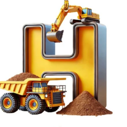 Construction Vehicle Letter Christmas Ornament, Initial Letter Truck Tractor Ornament ON0882