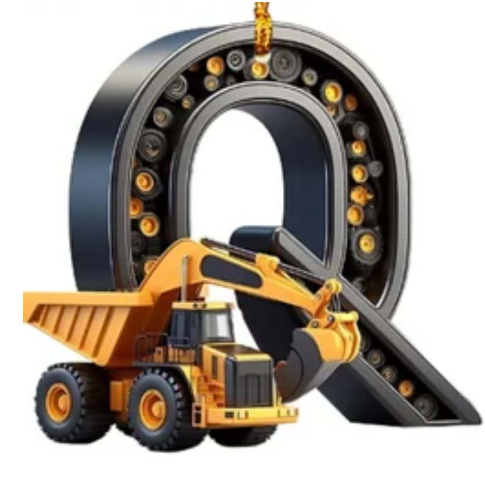 Construction Vehicle Letter Christmas Ornament, Initial Letter Truck Tractor Ornament ON0882