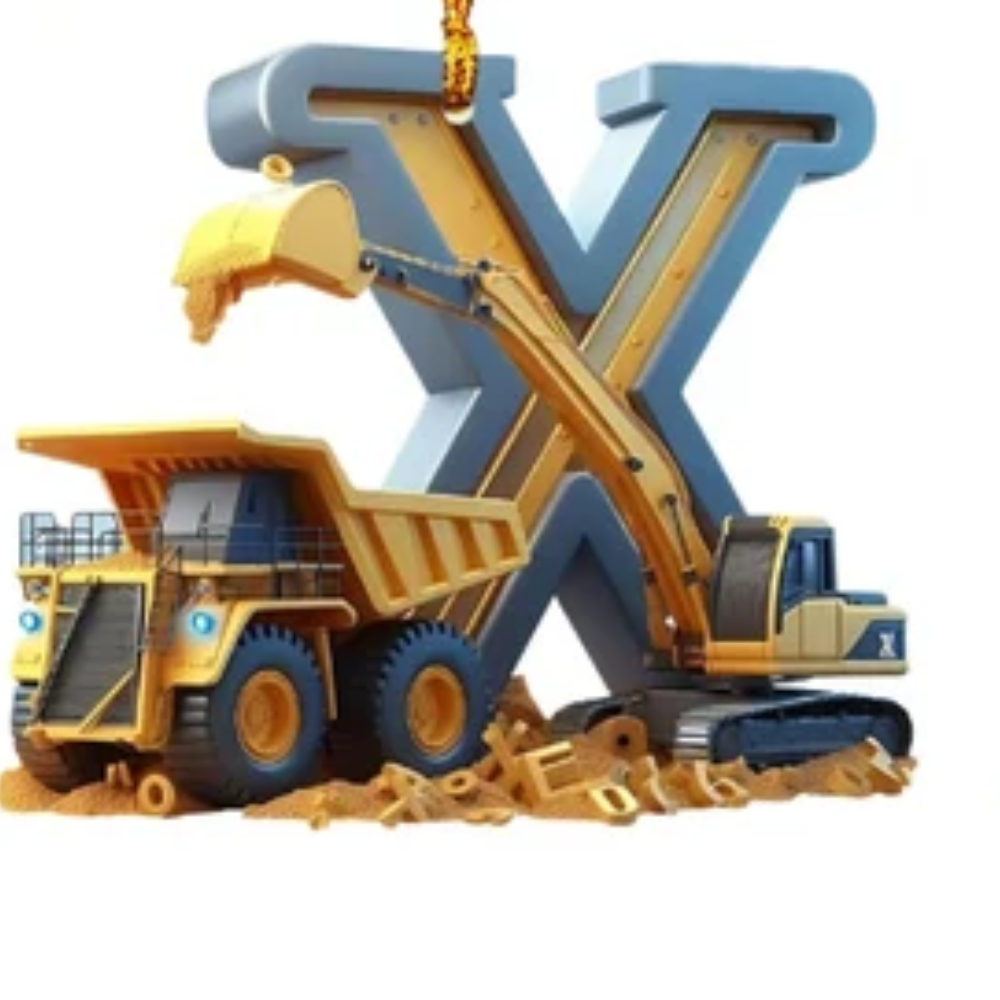 Construction Vehicle Letter Christmas Ornament, Initial Letter Truck Tractor Ornament ON0882