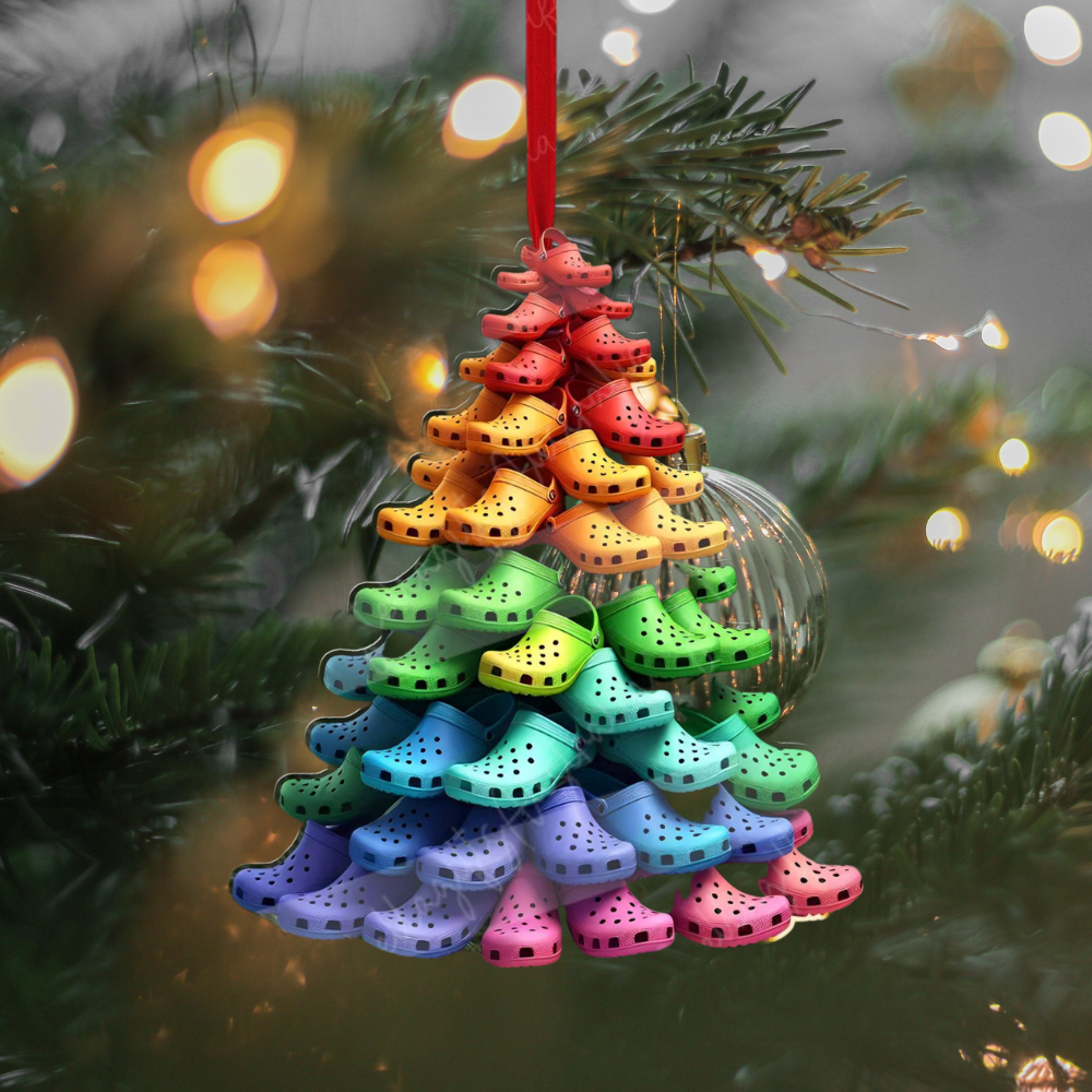 Crocs Stack Tree Christmas Ornament, Crocin' Around The Christmas Tree Ornament ON0859