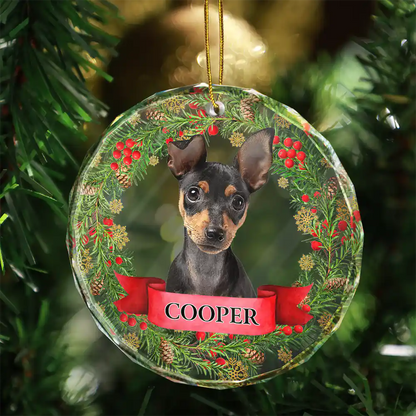 Custom Photo If Love Could Saved You Pet Lover - Personalized Circle Glass Ornament, Custom Pet Ornaments with Photo and Name ON0262