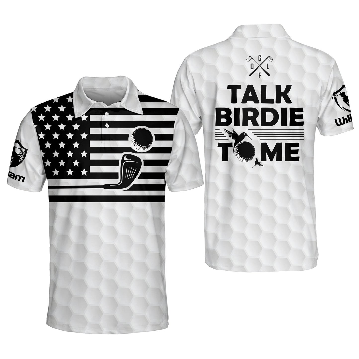 Talk Birdie To Me America Men's Polo GM0212