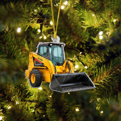 Personalized Skid Steer Loader Christmas Ornament, Custom Name Trucker Ornament ON0889