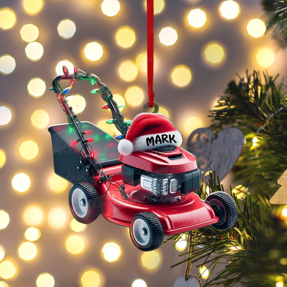 Personalized Lawn Mowers Christmas Light Ornament, Custom Name Riding Mowers ON1526