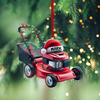 Personalized Lawn Mowers Christmas Light Ornament, Custom Name Riding Mowers ON1526