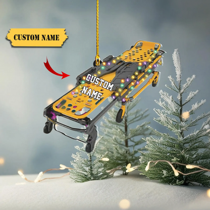 Personalized EMS EMT Paramedic Equipment Christmas Ornament, Custom EMS EMT Paramedic Ornament With Name ON1156