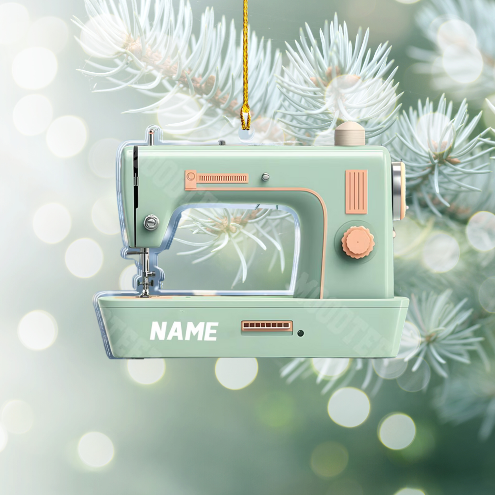 Personalized Sewing Machine Ornament, Custom Name Sewing Lover Ornament ON1185