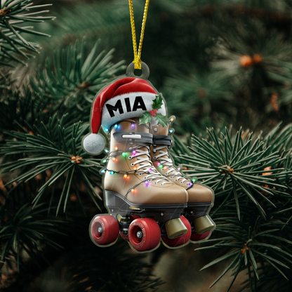 Personalized Roller Skate Christmas Ornament, Custom Name Roller Skate Ornament ON1294