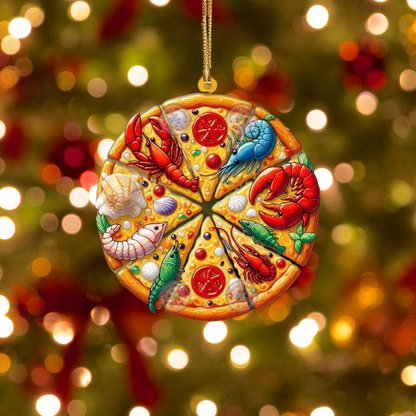 Pizza Christmas Ornament, Pizza Lover Ornament ON1244