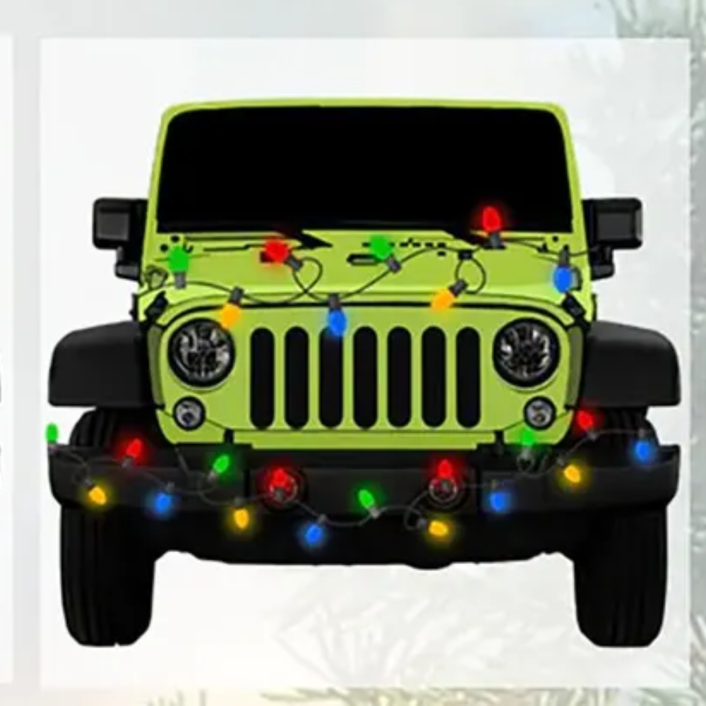 Personalized Off-road Car Vehicle Christmas Light Ornament, Custom Name Jee-p Lover Ornament ON1312