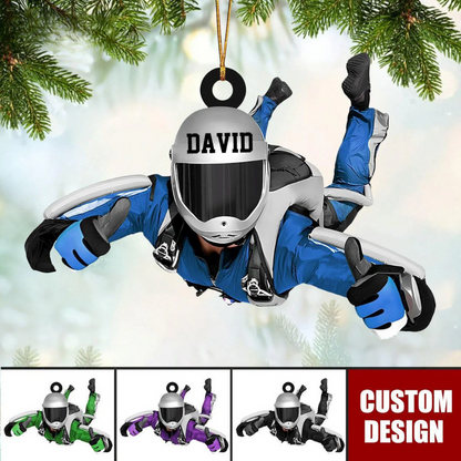 Personalized Skydiving Players Ornament, Custom Name Skydiving Lovers Ornament ON1313