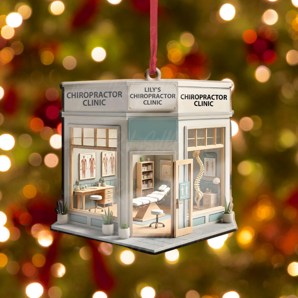 Personalized Chiropractic Clinic Christmas Ornament, Custom Name Doctor Ornament ON1536