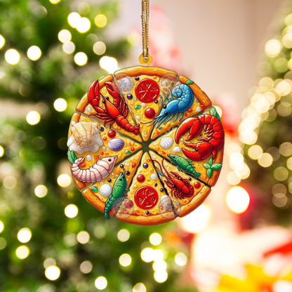 Pizza Christmas Ornament, Pizza Lover Ornament ON1244