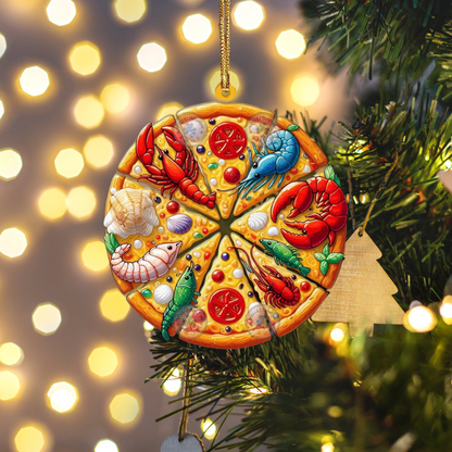 Pizza Christmas Ornament, Pizza Lover Ornament ON1244