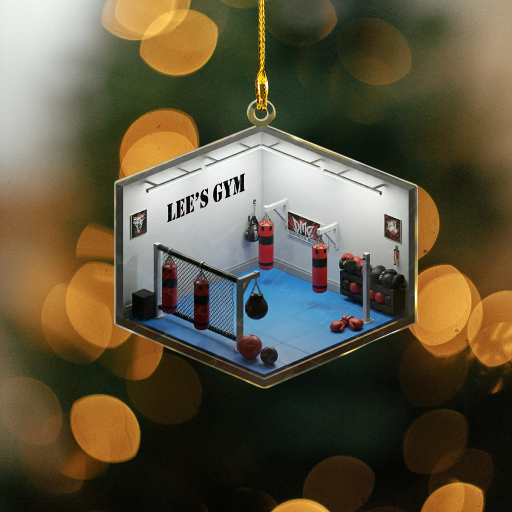 Personalized Boxing Training Room Ornament – Custom Name Gym Enthusiasts Ornament ON1767