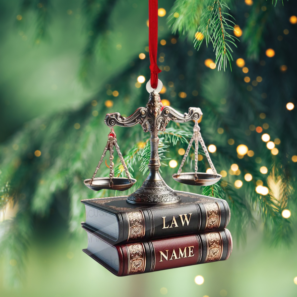 Personalized Lawyer Attorney Judge Ornament, Custom Name Lawyer Christmas Ornament ON1320