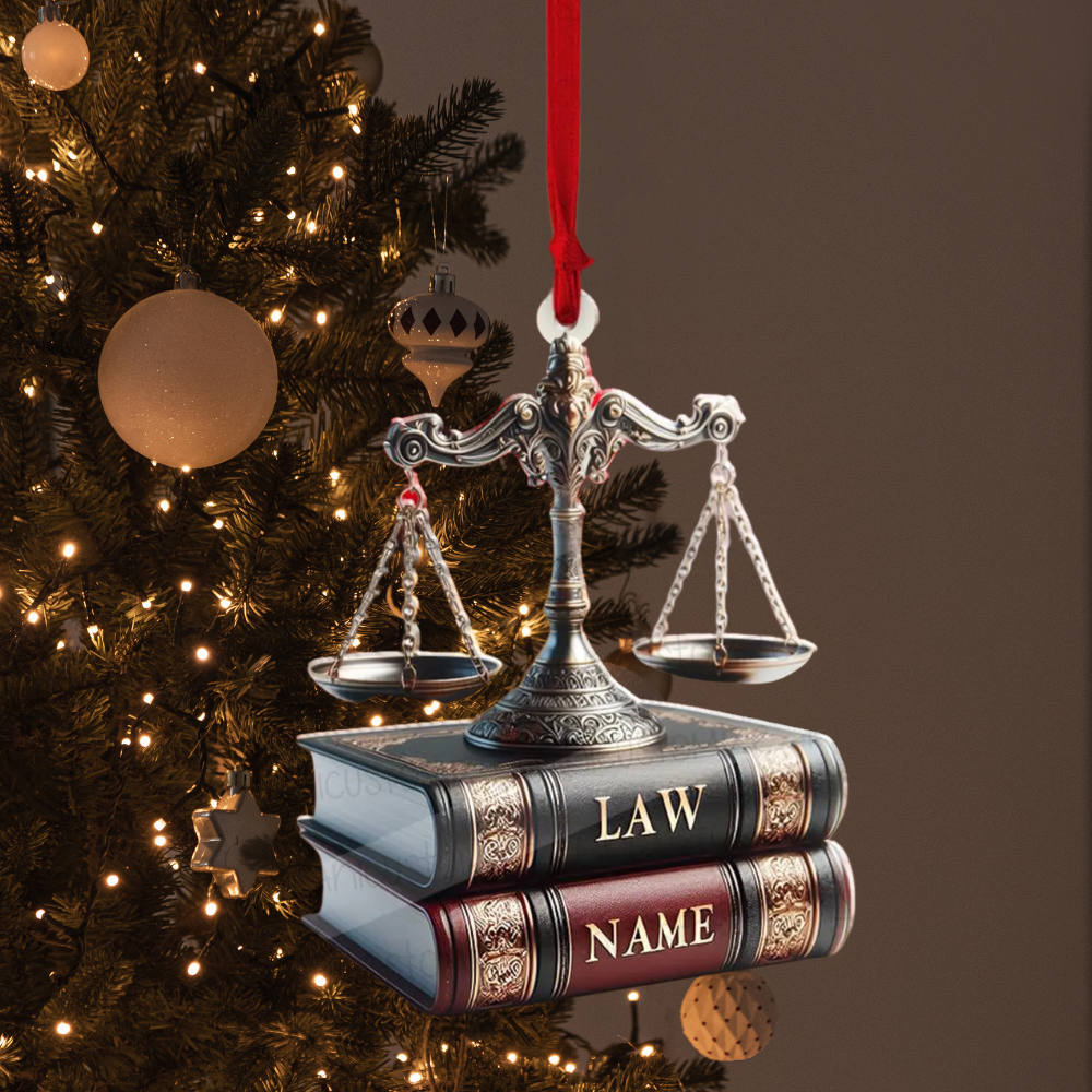 Personalized Lawyer Attorney Judge Ornament, Custom Name Lawyer Christmas Ornament ON1320