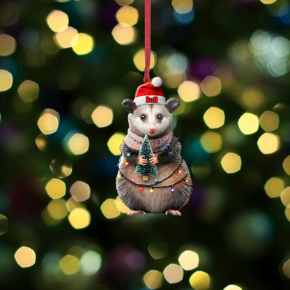 Personalized Opossum Christmas Ornament, Custom Opossum Lover Ornament ON1323