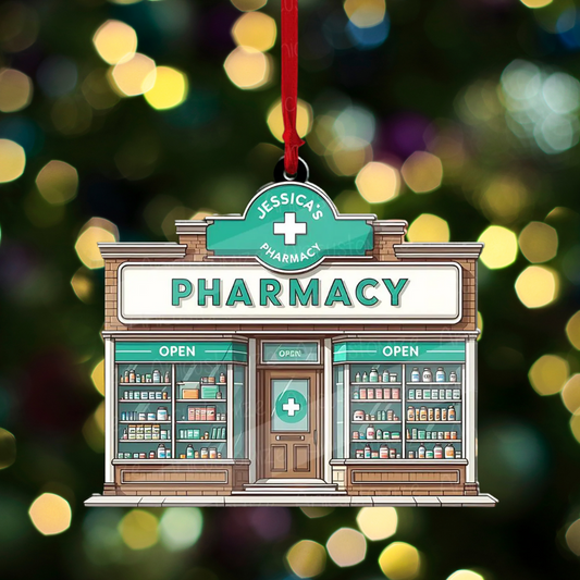 Personalized Pharmacy Christmas Ornament, Custom Name Pharmacist Ornament ON1330