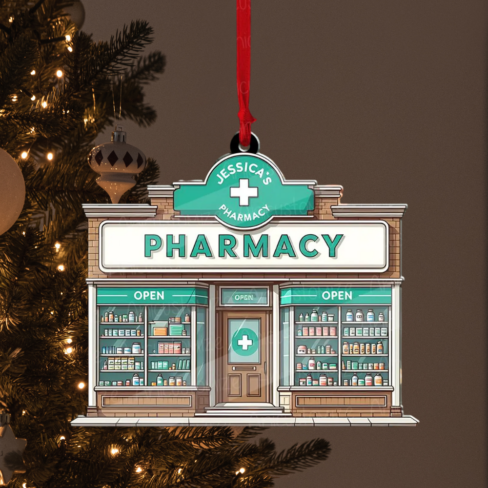 Personalized Pharmacy Christmas Ornament, Custom Name Pharmacist Ornament ON1330