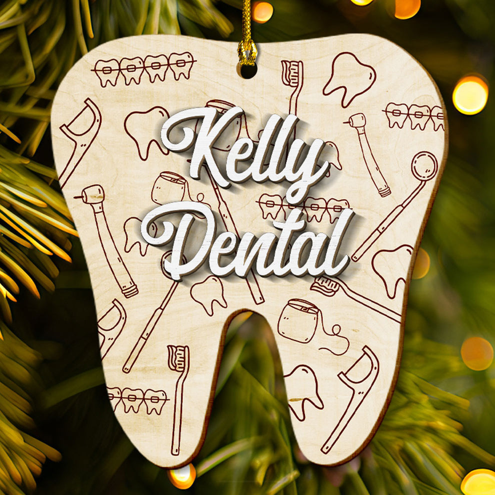 Personalized Dental Ornament, Custom Name Dental Assistant Hygienist Orthodontist Ornament ON1446