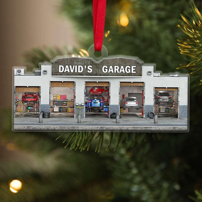 Personalized Mechanic Garage Christmas Ornament, Custom Name Mechanical Engineer Garage Shop Ornament ON0716