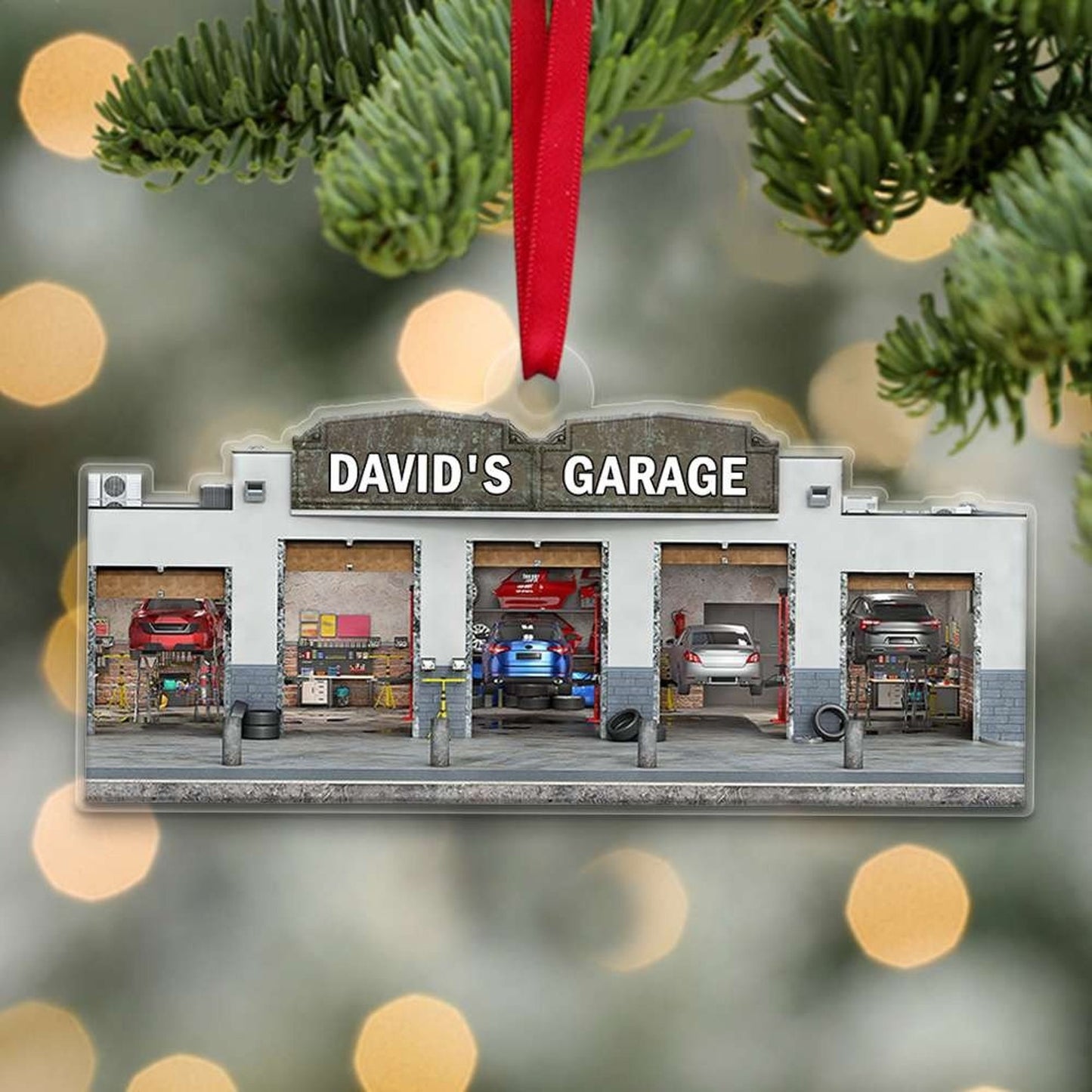 Personalized Mechanic Garage Christmas Ornament, Custom Name Mechanical Engineer Garage Shop Ornament ON0716