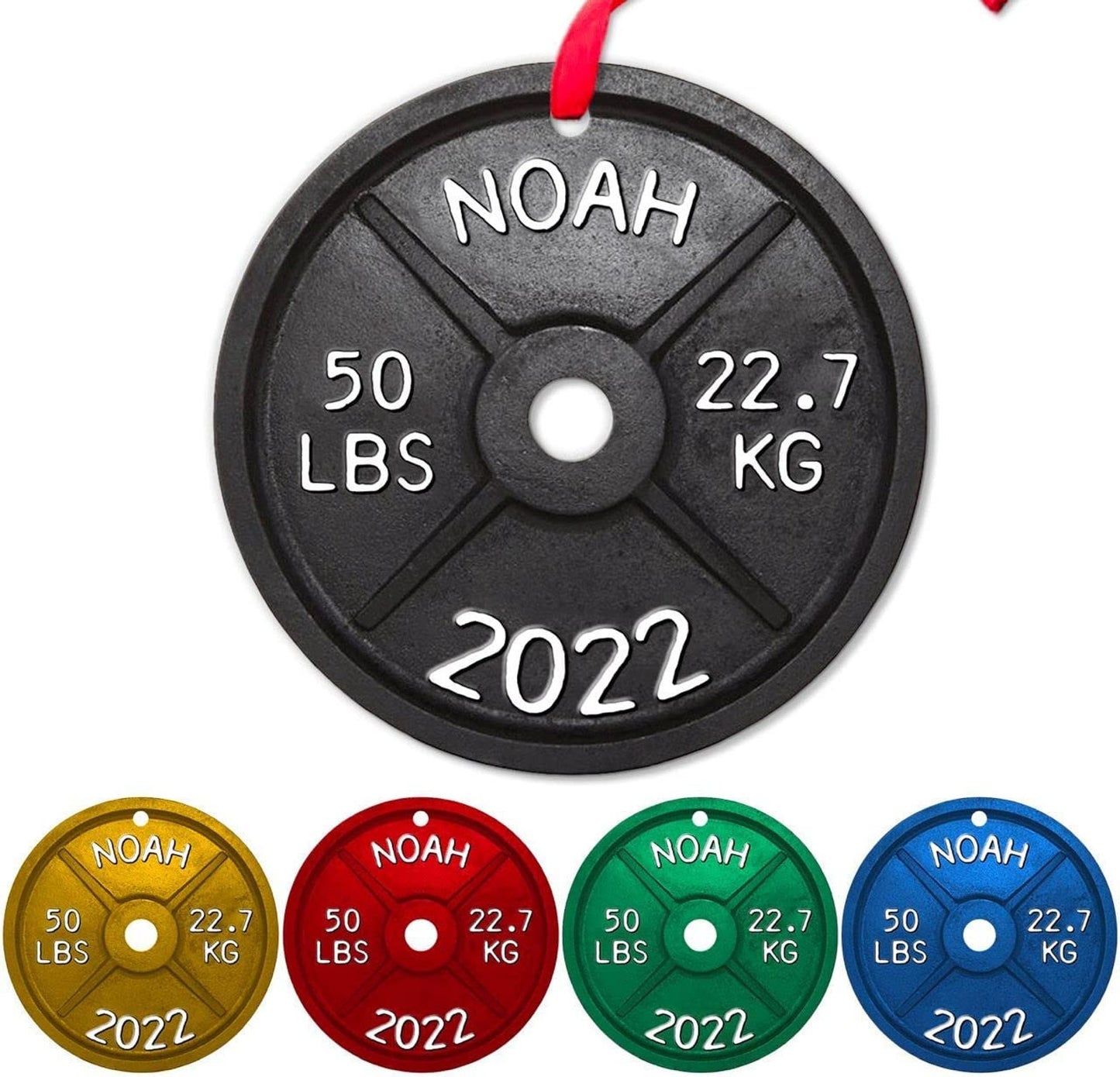 Personalized Weight Lifting Christmas Ornament, Custom Name Gymer Ornament ON0862