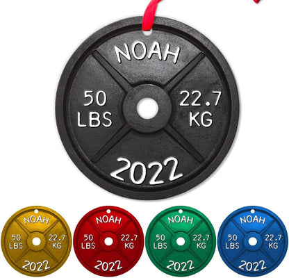 Personalized Weight Lifting Christmas Ornament, Custom Name Gymer Ornament ON0862