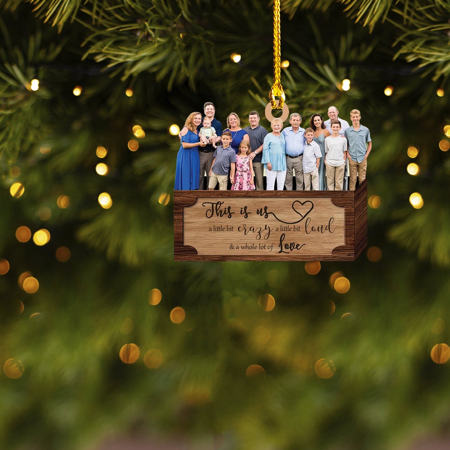 Custom Photo Family Christmas Ornament, Personalized This Is Us A Whole Lot Of Love Ornament ON0484