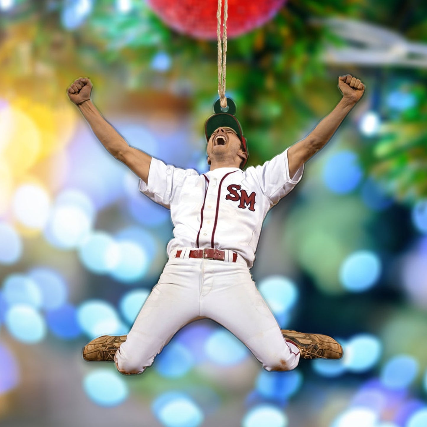 Custom Photo Baseball Christmas Ornament, Personalized Baseball Player Ornament ON0483