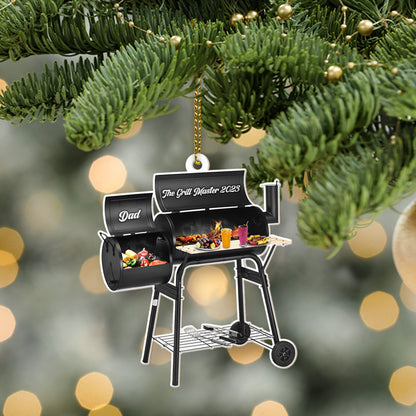 Personalized Grill Master 2024 Christmas Ornament, Custom Name Griller Christmas Ornament ON0445