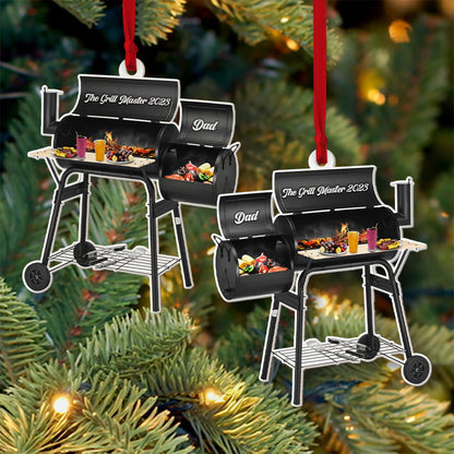 Personalized Grill Master 2024 Christmas Ornament, Custom Name Griller Christmas Ornament ON0445