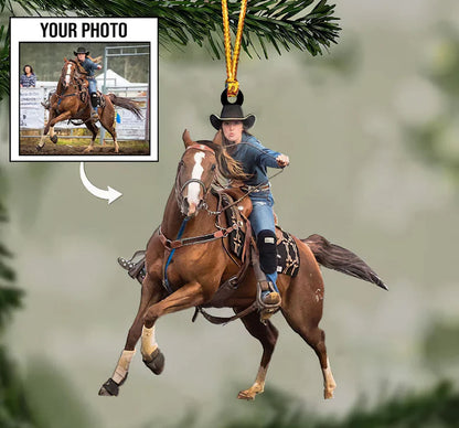 Custom Photo Horse Christmas Ornament 2024, Personalized Photo Horse Lover Ornament ON0530