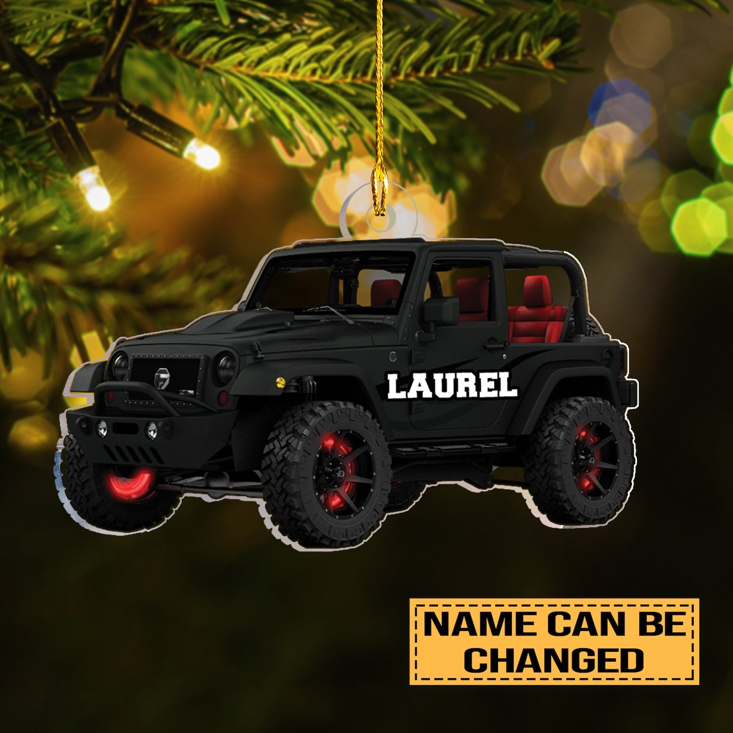 Personalized Wrangler Off-Road Christmas Ornament, Custom Wrangler Off-Road Vehicle Christmas Ornament With Name ON0732