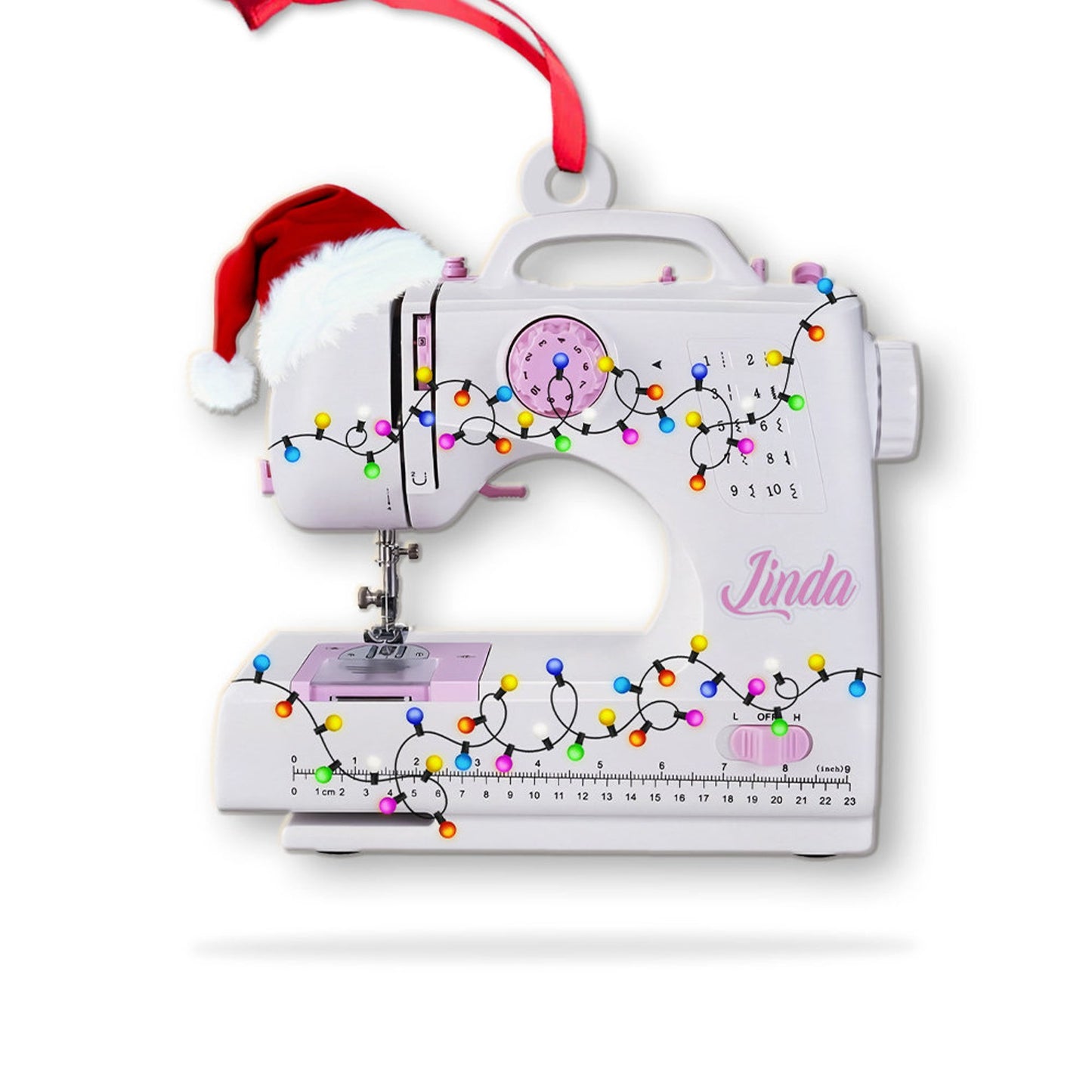 Personalized Sewing Machine Christmas Ornament 2024, Custom Name Sewing Lovers Xmas Tree Ornament ON0441