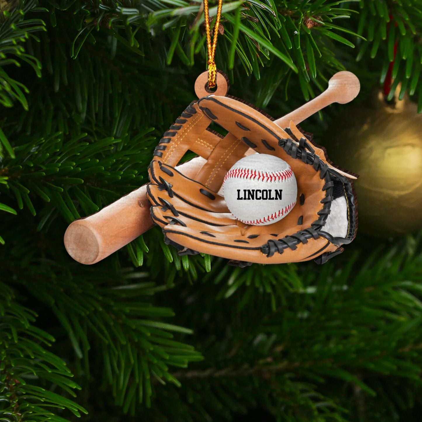 Personalized Baseball Equipment Christmas Ornament 2024, Custom Baseball Ornament With Name ON0797