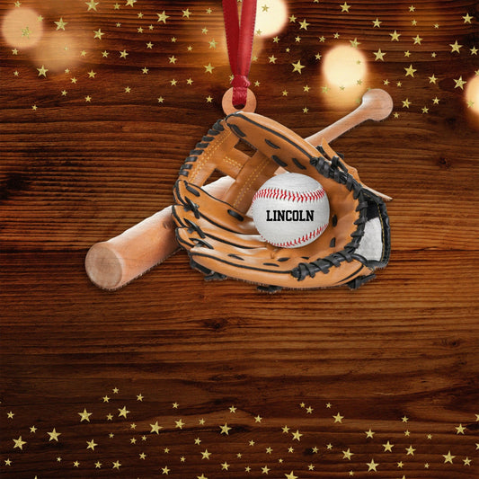 Personalized Baseball Equipment Christmas Ornament 2024, Custom Baseball Ornament With Name ON0797