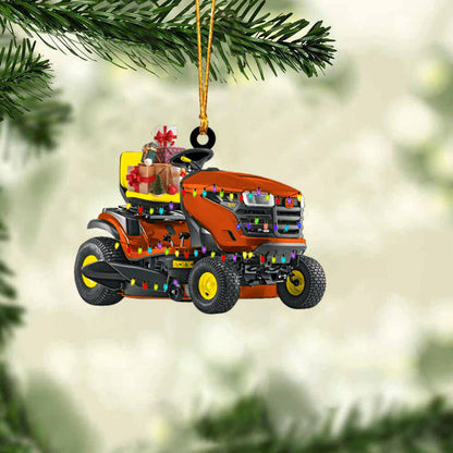 Personalized Lawn Mower Machine Falt Christmas Ornament, Custom Lawn Mower Machine Ornament With Name Farmer ON0724