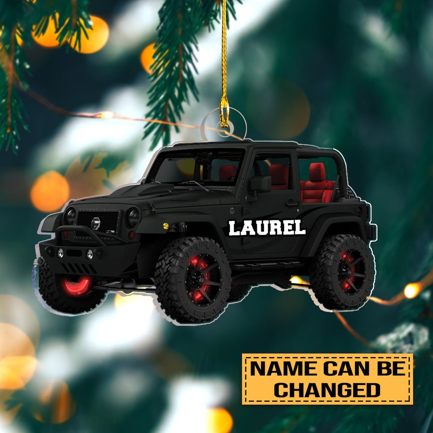 Personalized Wrangler Off-Road Christmas Ornament, Custom Wrangler Off-Road Vehicle Christmas Ornament With Name ON0732