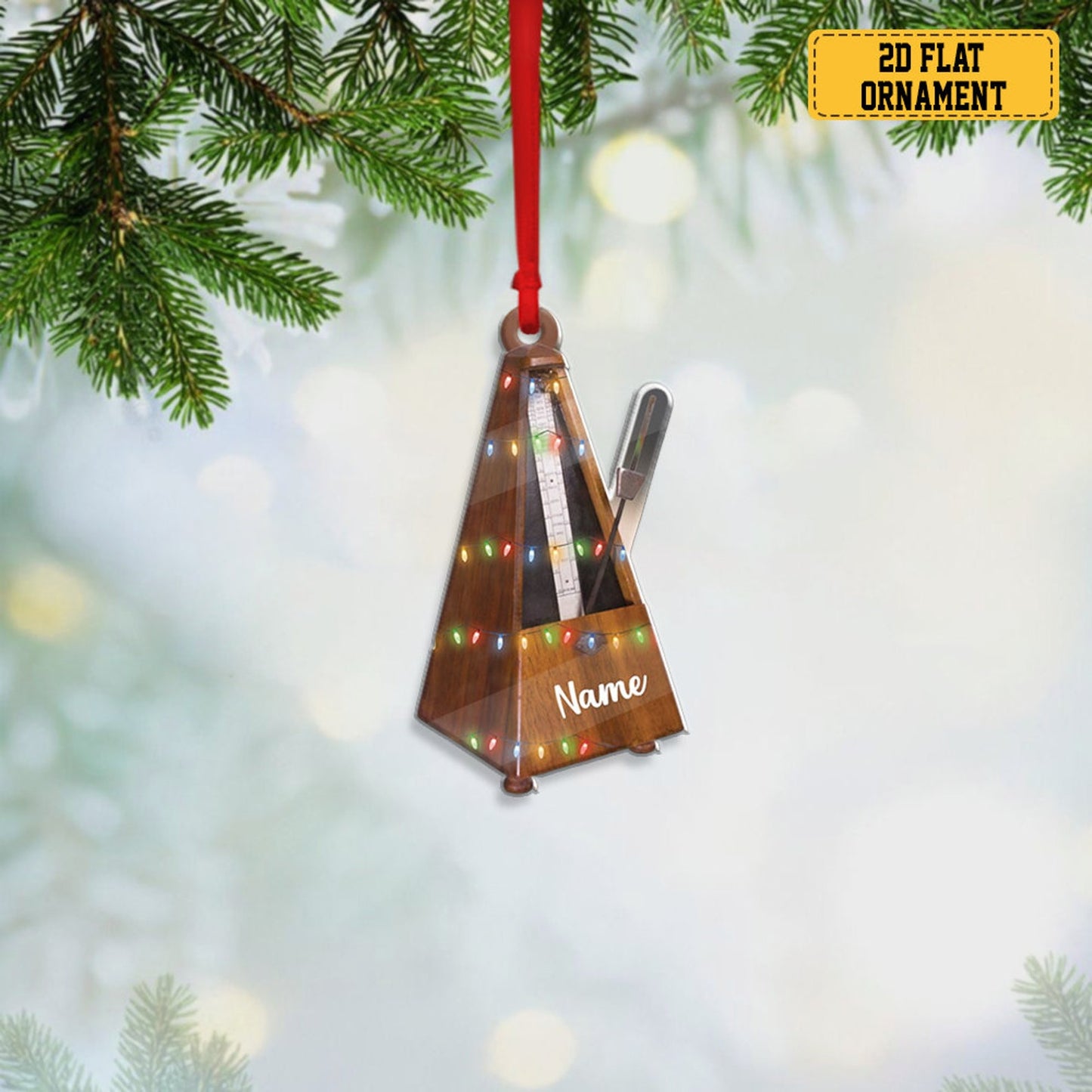 Personalized Metronome Christmas Light Ornament, Custom Name Loved Metronome Ornament ON0980