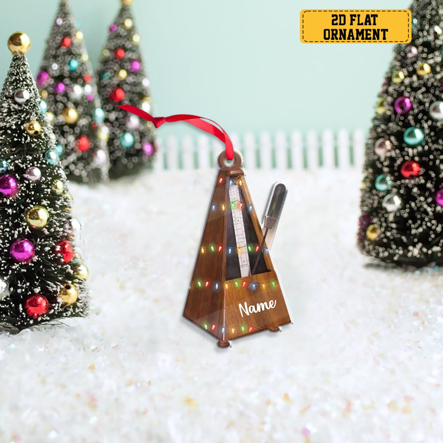 Personalized Metronome Christmas Light Ornament, Custom Name Loved Metronome Ornament ON0980