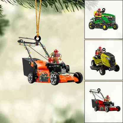 Personalized Lawn Mower Machine Falt Christmas Ornament, Custom Lawn Mower Machine Ornament With Name Farmer ON0724