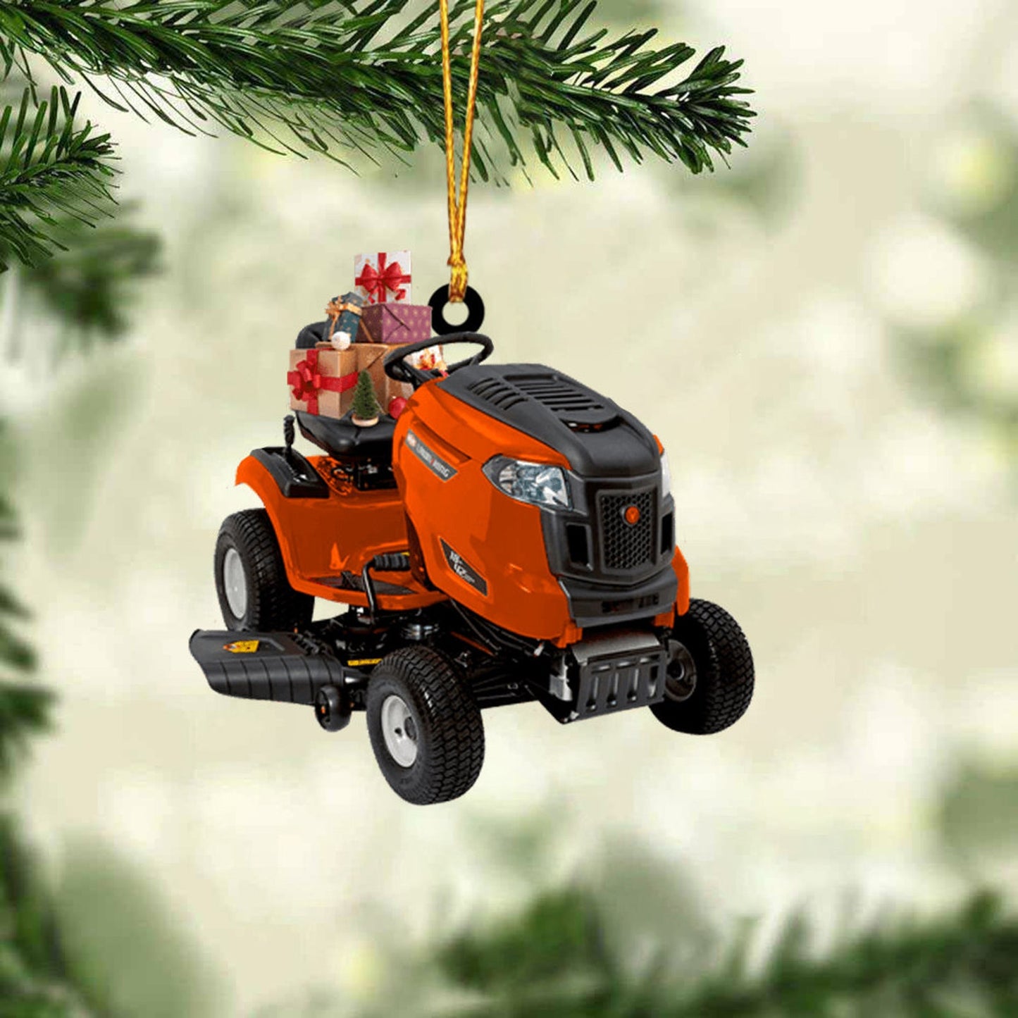 Personalized Lawn Mower Machine Falt Christmas Ornament, Custom Lawn Mower Machine Ornament With Name Farmer ON0724